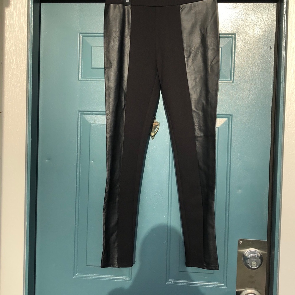 Black “leather” leggings